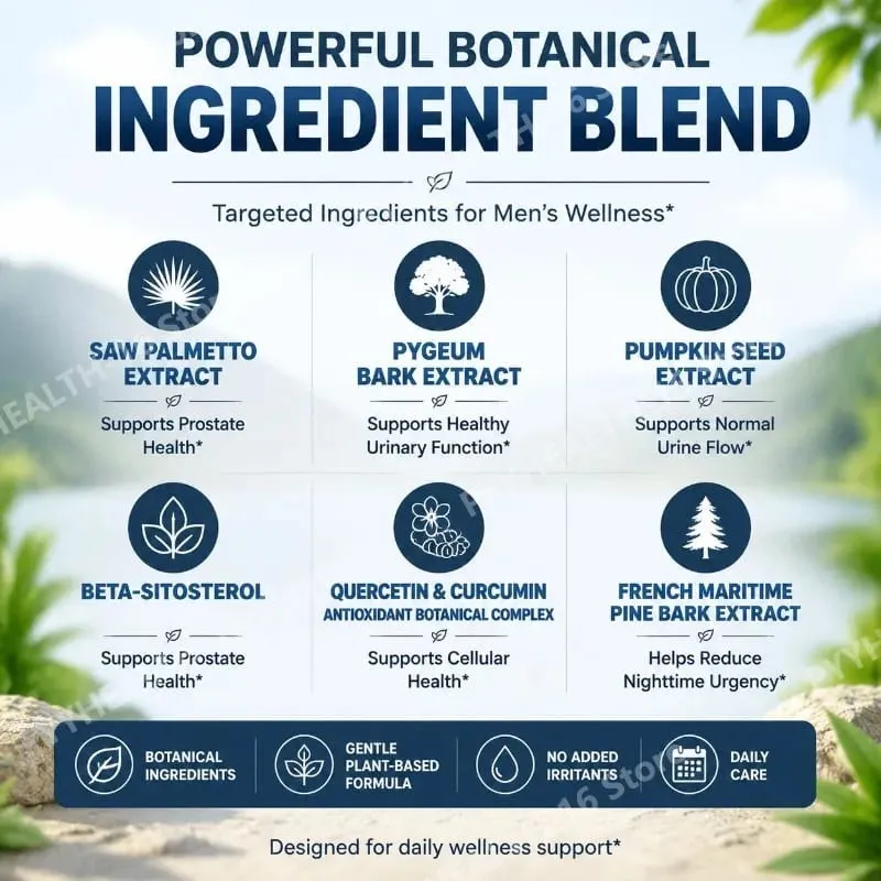 Βοτανικές κάψουλες Docteat FlowRevive Prostate Health Urinary Function με εκχύλισμα Saw Palmetto και Pygeum Bark 60 κάψουλες — image 3