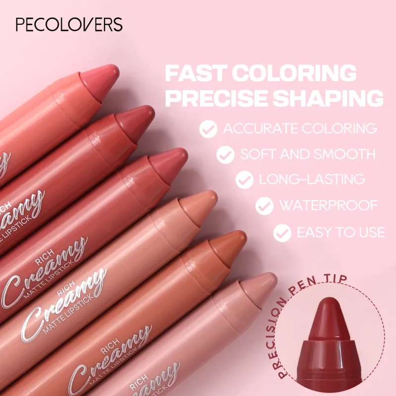 Pelapik Bibir Matte Pelbagai Warna Digunakan Sebagai Pelapik Bibir dan Gincu Mudah Digunakan Dengan Tepat Kalis Air Tahan Lama Tidak melekat — image 5