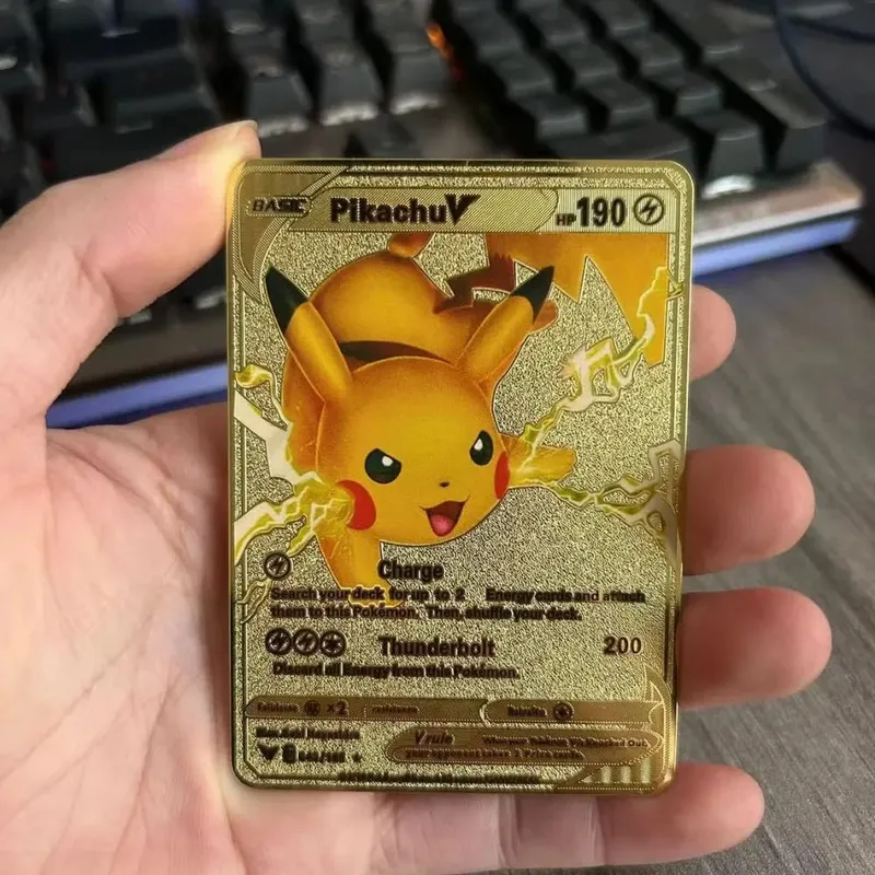 البوكيمون لعبة معدنية جمع بطاقة أنيمي الشكل تشارجر بيكاتشو بلاستويز Mewtwo معركة جمع كارت بطاقة لعبة هدية — image 16