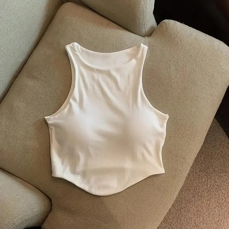 2025 U Push Up Sport Bra Fashion Women Tank Top Solid Color Sleeveless Vest Comfortable Short Top Breathable Casual Crop Tops — image 11