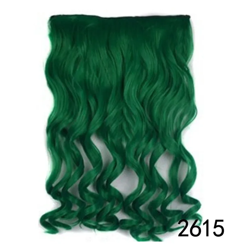 Long Straight Curly One Piece 5clips Clip-in Extensions 22Inch Heat Resistant Hairstyles Colour Mix Blonde Hair Piece For Women — image 18