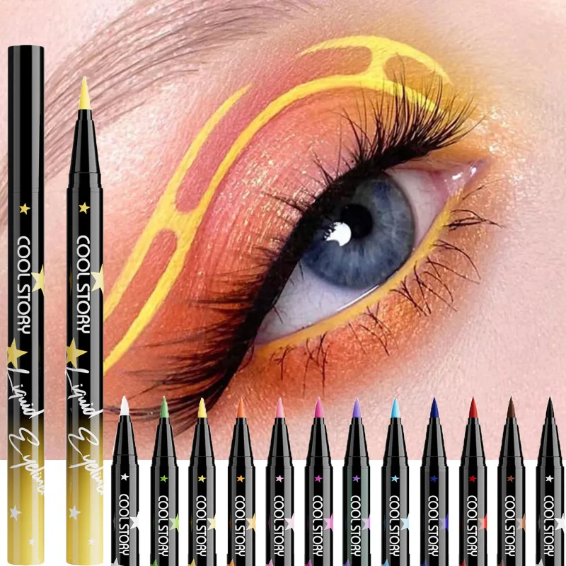 Rot, weiß, schwarz, wasserfester Eyeliner-Stift, untrafeiner flüssiger Eyeliner-Stift, schnell trocknend, langlebig, nicht verschmierend, Make-up-Kosmetik — image 4