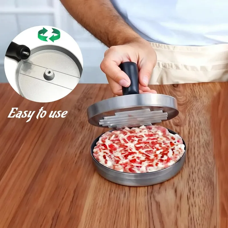 Burgerpresse, Hamburger-Fleisch-Werkzeug, Patty-Maker, Aluminium-Burger-Maker für den Küchen-BBQ-Grill — image 6