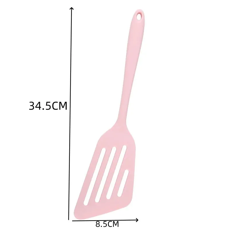 1PCS Küche Nicht-Stick Silikon Spatel Gebratener Fisch und Ei Kochen Auslaufsicher Spatel Hohe Temperatur Silikon geschirr — image 4