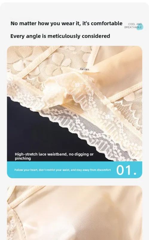 Confezione da 2 slip da uomo in pizzo di raso a vita media, custodia 3D, fiocco in strass, bordo smerlato elastico alto, liscio — image 9