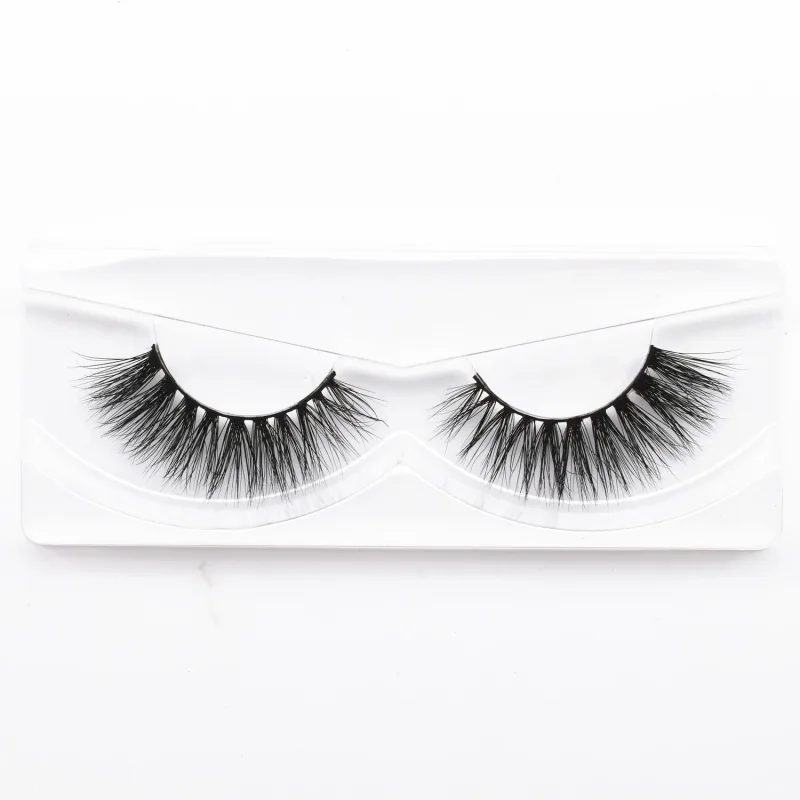 D20 réel vison cils Extension de cils naturel long ailé Volume cils à la main vison faux cils maquillage cils — image 4