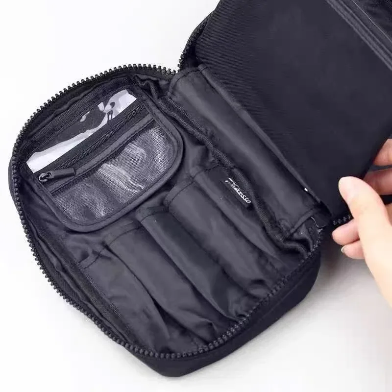 PA CARRIER COMBO POUCH Sac de rangement pour pinceaux de maquillage et cosmétiques noir et argent pour voyage — image 4