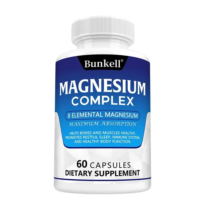 Magnesium Complex Supplement 8 Elemental 1000mg - para sa Bones Muscle Recovery Energy Vegan Non-GMO 120 Capsules — image 8