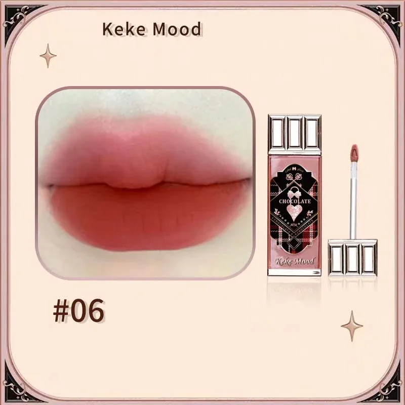 Cioccolato Nuvola Lucidalabbra Velluto opaco Applicazione liscia Smalto per labbra Mousse Marrone Rosso Rossetto liquido Trucco Tinta labbra Cosmetici — image 12