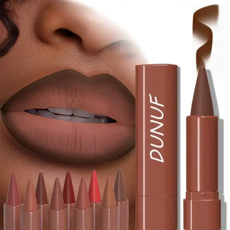 9 Farben Gradient Lip Liner Mattschwarz Braun Samt Lippenstift Wasserdicht Nicht klebrig Contouring Tint Lipliner Crayon Lip Makeup — image 2