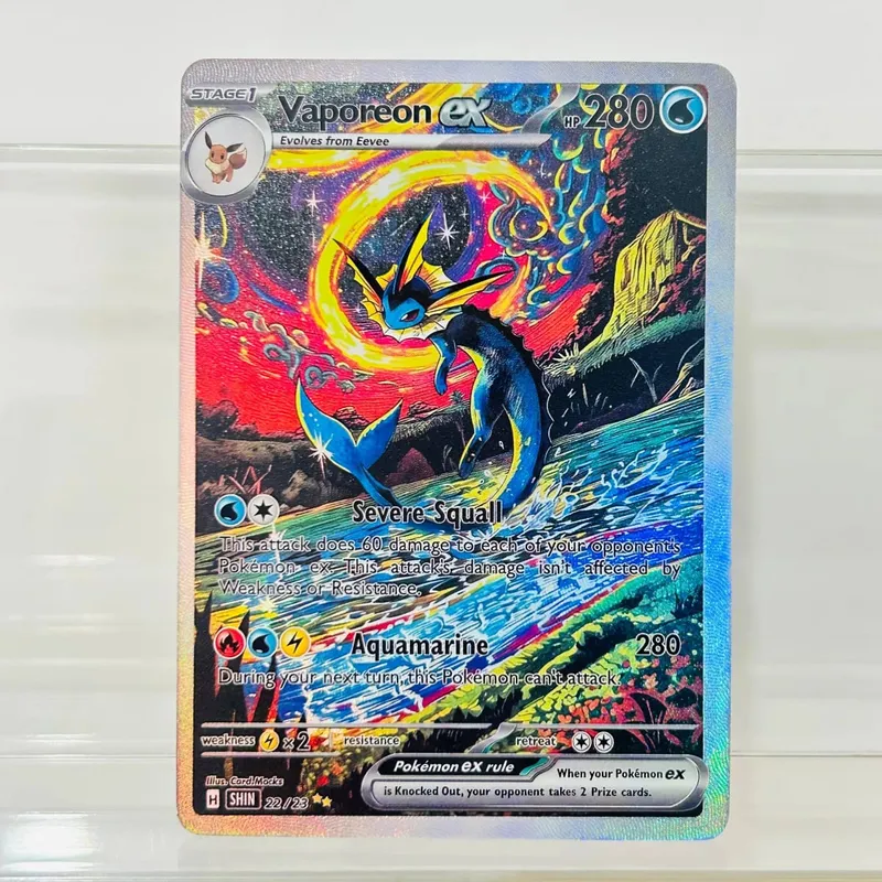 10Pcs (Charizard Mewtwo Gengar Vaporeon) DIY Holographic Texture Cards Perfect Condition Premium Anime Collection Card — image 9