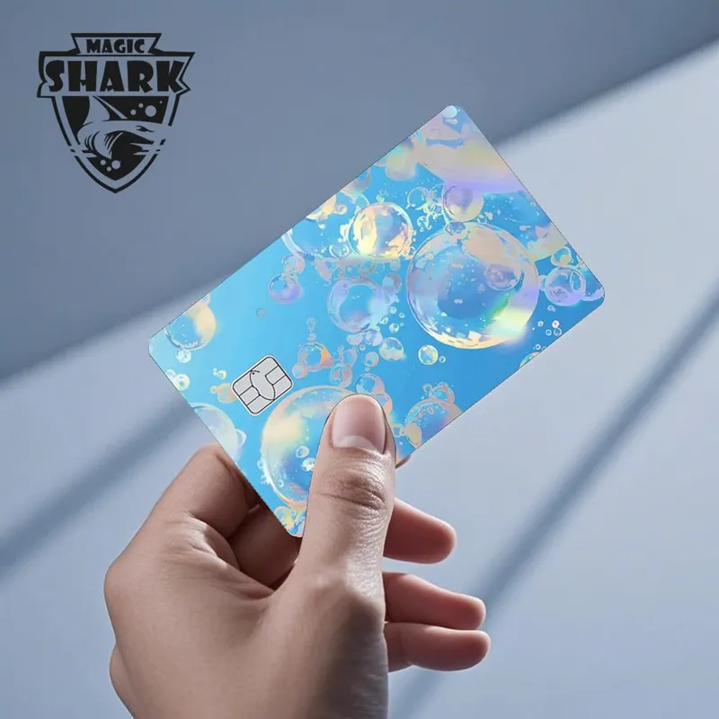 2026 New Cute Holographic Mouse Cat No Fade Laser Reflective Front Skin Cover Skin Sticker for Credit Card Debit Bank Card — image 5