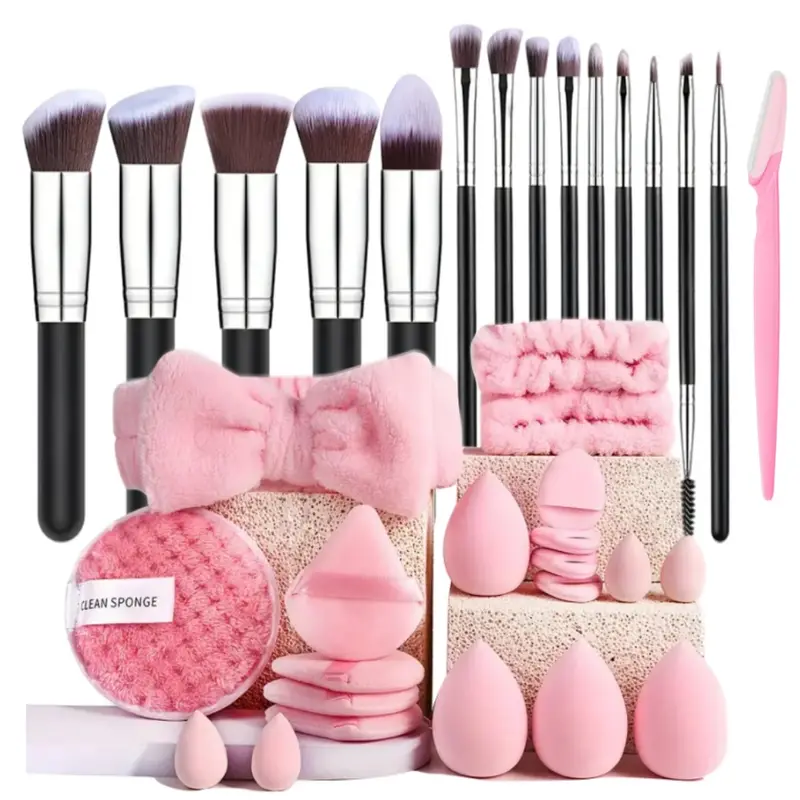 전문 14PCS 메이크업 브러쉬 세트 소프트 푹신한 파운데이션 아이 섀도우 컨실러 블렌딩 블러쉬 브러쉬 가부키 여성 미용 도구 — image 1