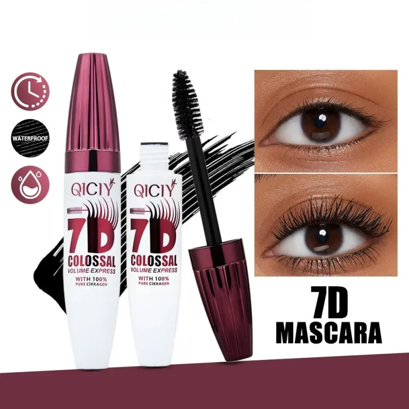 7D Volumizing & Curling มาสคาร่าสีดำ Smudge-Proof Natural Lash Lift & Curl Flake-ฟรี Non-Clumping กันน้ำแต่งหน้ามาสคาร่า — image 2