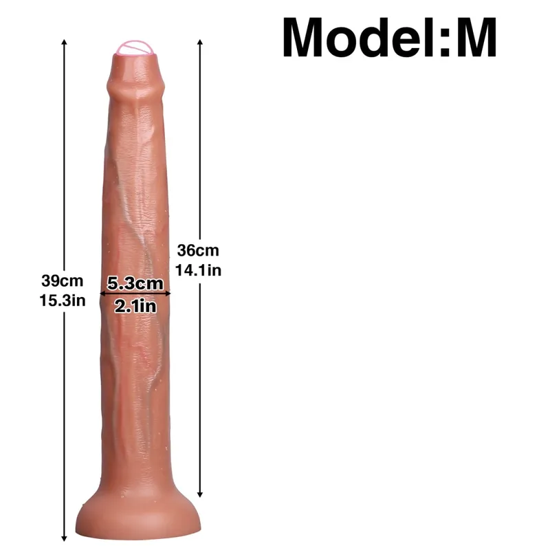 Super ยาวสมจริง Dildos Butt Plug ซิลิโคนอวัยวะเพศชายผู้ใหญ่อุปกรณ์ดูดคัพเพศของเล่นสำหรับชายหญิงช่องคลอด Anal นวด — image 8