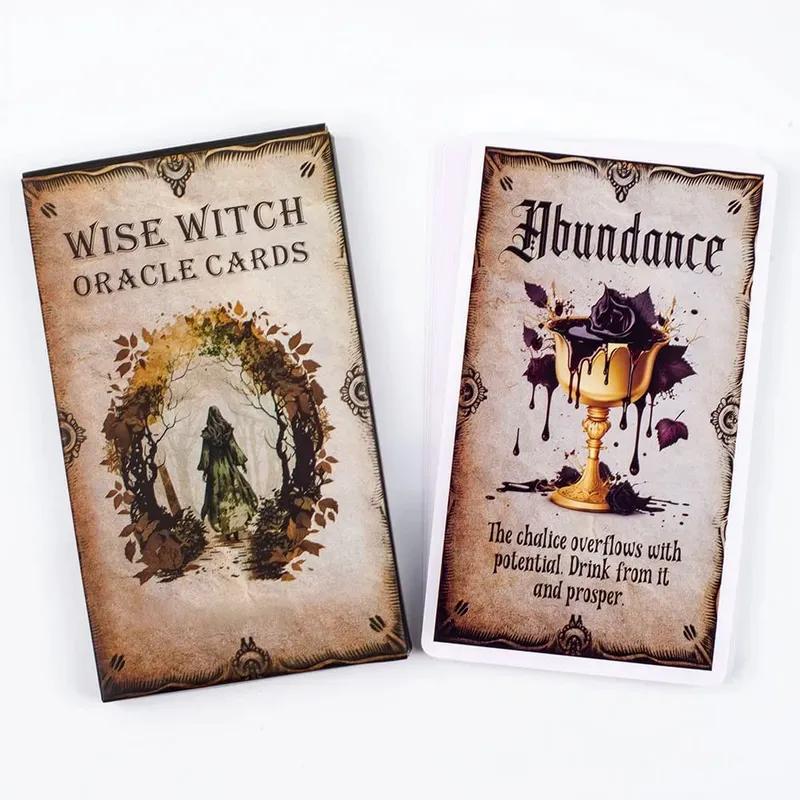 Bilge Cadı Oracle Kartları 20 Adet İngilizce Sürüm Kader Kehanet Tarot Kartları Falcılık Kart Oyunları Parti Masa Oyunu 12x7 cm — image 3