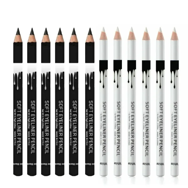 1/12 stücke Weiß Eyeliner Make-Up Dauerhaft Glatt Leicht Zu Tragen Augen Aufheller Wasserdicht Mode Augen Liner Bleistifte Augen Make-Up-Tools