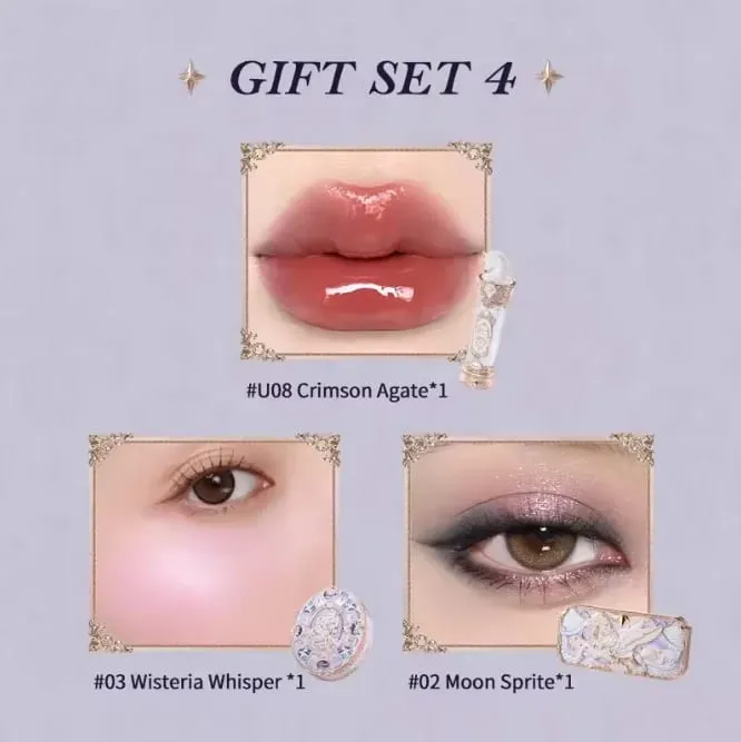 Makeup-sæt Flower Knows Butterfly Cloud Collar Collection Makeup-gavesæt inkluderer øjenskygge Blush-læbestift Vegan & Cruelty-Free — image 10