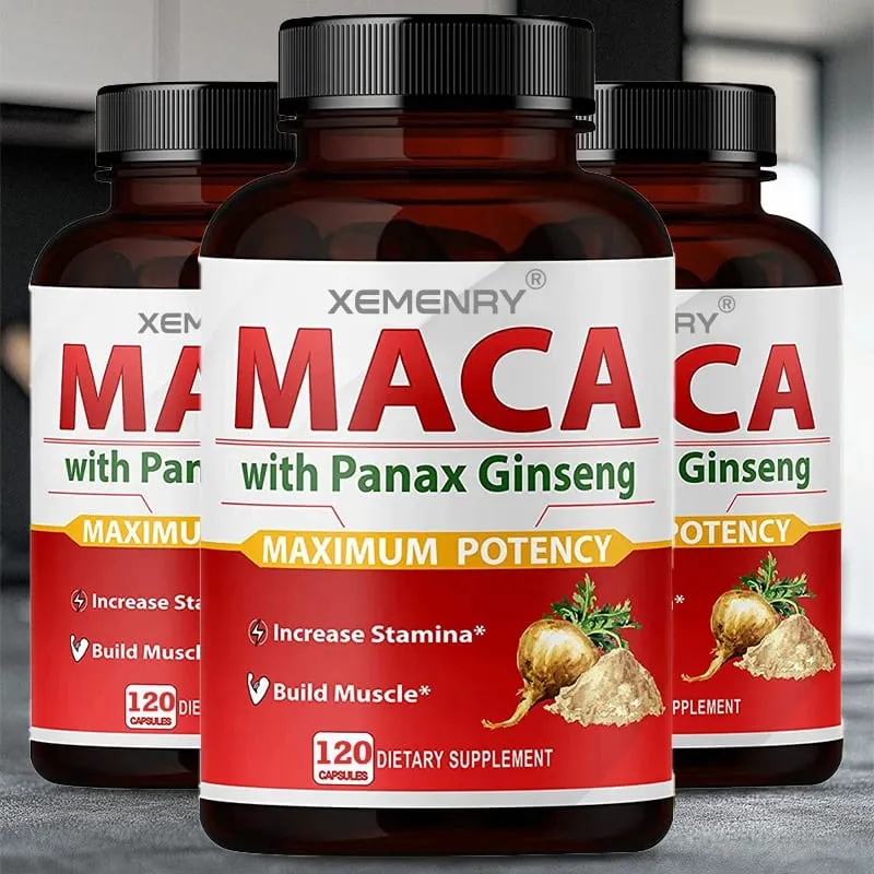 Kapsul Maca - Meningkatkan Saiz Kekerasan Meningkatkan Kekuatan Melegakan Keletihan Maca Ginseng Asli — image 2