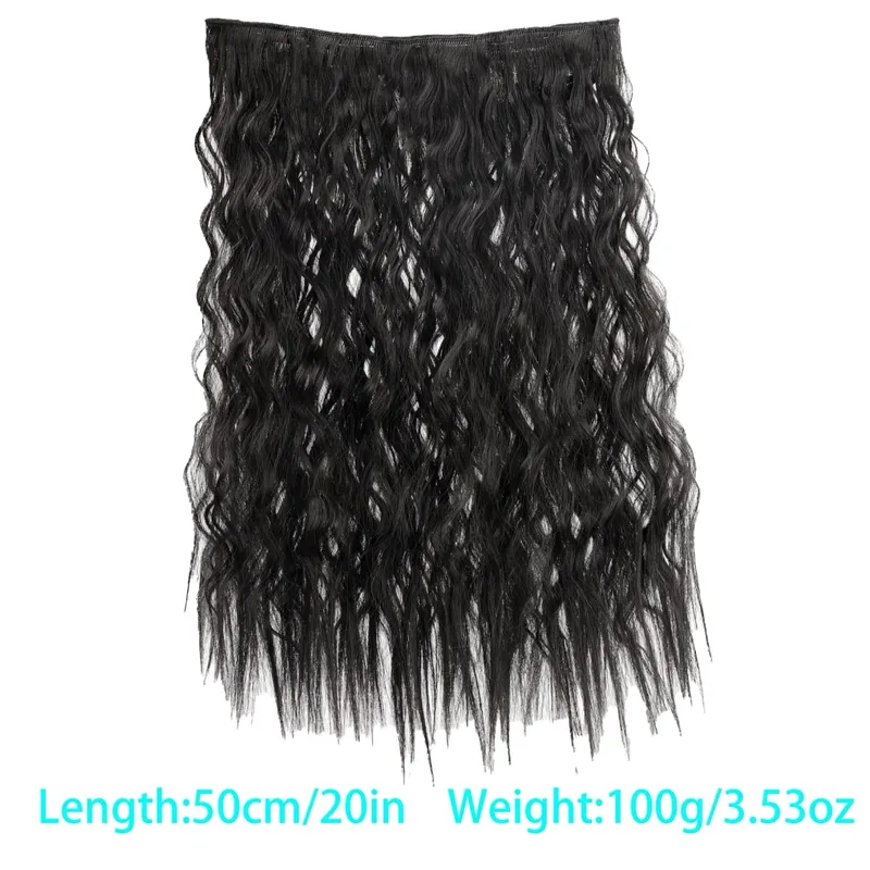 Synthetic corn beard curly hair extensions in three sizes wig head covers full top hair covers replacement for women's wigs — image 13