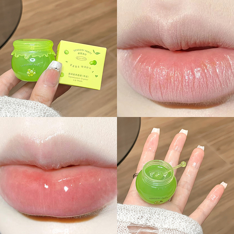 Green Grapes Clear Lip Gloss Maintenance Ενυδατικό Lip Balm Απολεπιστικό Scrub Θρεπτική Περιποίηση χειλιών Peach Water Gloss Lip Tint — image 10