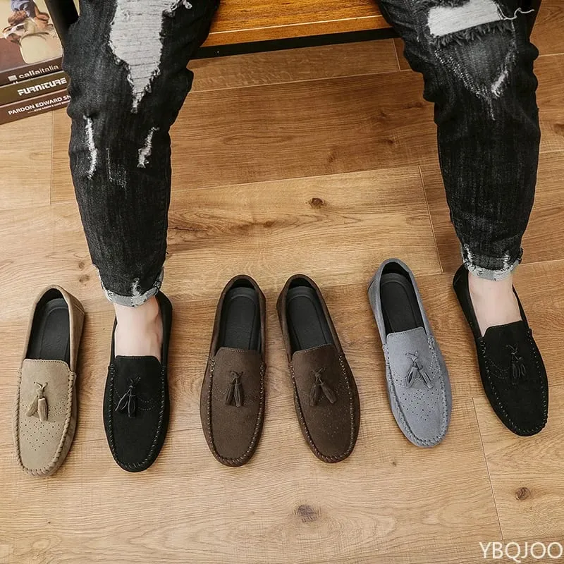Lässige Lederschuhe für Herren, weiche Sohlen, faule Loafer zum Fahren, vielseitige, trendige Flats, modische, leichte Herrenschuhe, Zapatos für Damen — image 5