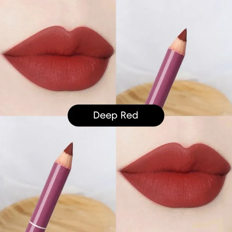 Non Stick Cup Waterproof Matte Lip Liner Pen Nude Red Long Lasting for Women Party Makeup Lip Cosmetics — image 21