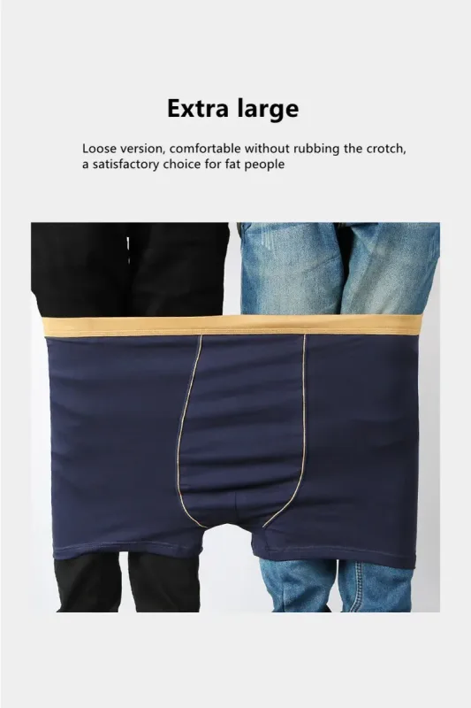 Stor storlek Sömlösa underkläder Herr Boxershorts i massiv bomull Herrtrosor Andas Boxers Herrpaket Kalsonger Man — image 18