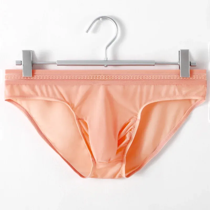 Calzoncillos de seda helada para hombre, ropa interior ultrafina de secado rápido con cintura de encaje elástica, ropa interior de Bikini transpirable sin costuras, 1/3 Uds. — image 31
