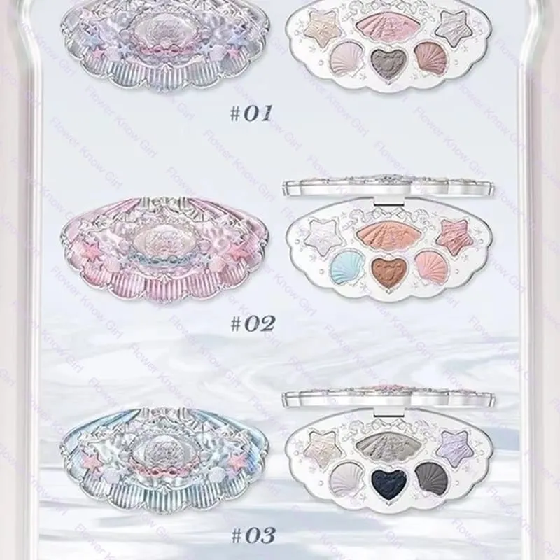 Flower Knows Shell's Jewel Collection Kit per il trucco Palette viso professionale completa, Blush, Ombretto, Crema per labbra, Illuminante, Set di balsami — image 4