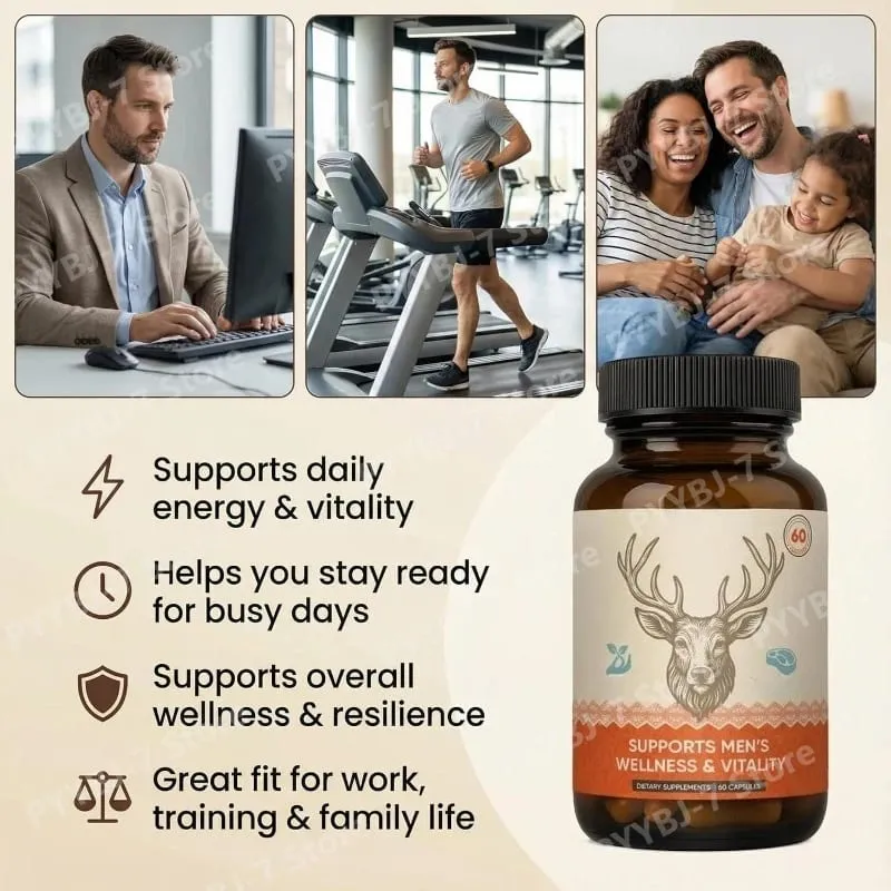 Arctic Herbal Blend Supplement for Men Daily Support for Energy Stamina Overall Wellness Daily Health Supplements 60 Capsules — image 3