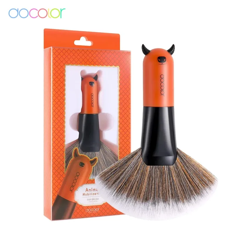 Docolor Makeup Foundation Børster Sødt tegneserieansigt Kabuki Blush Powder Contour Fan Makeup Børste Syntetiske hår Makeup Værktøj — image 10