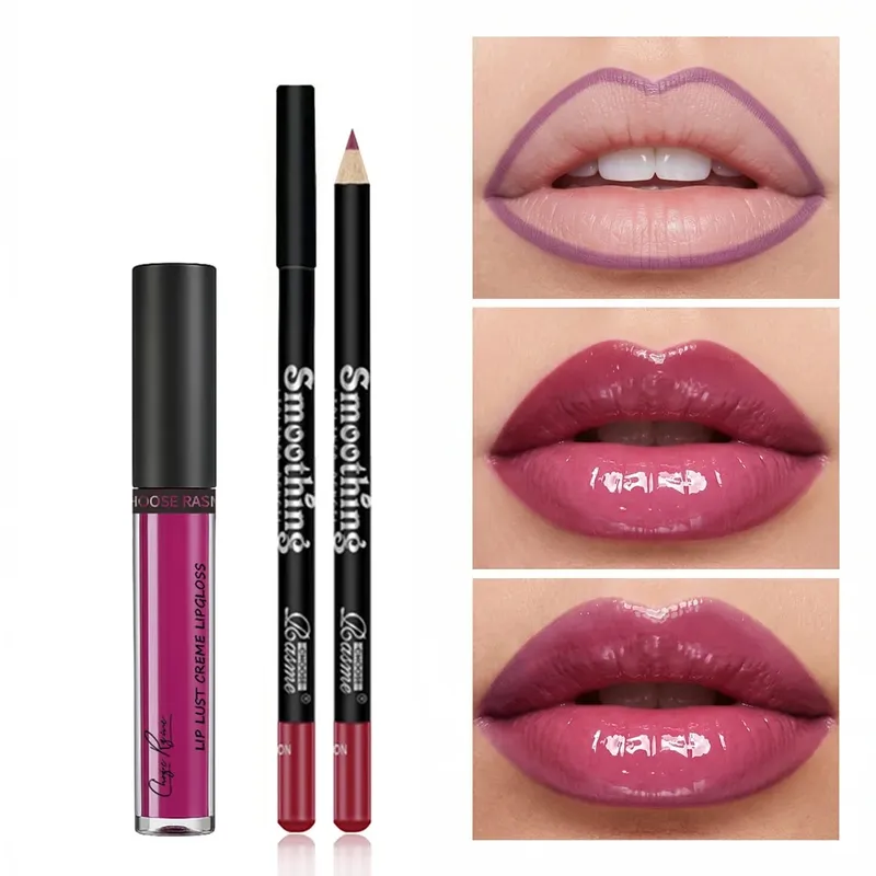 Nude Lipliner Mirror Lip Glaze Set Shiny Lip Shaping Waterproof Makeup Holding Color Makeup Set — image 10