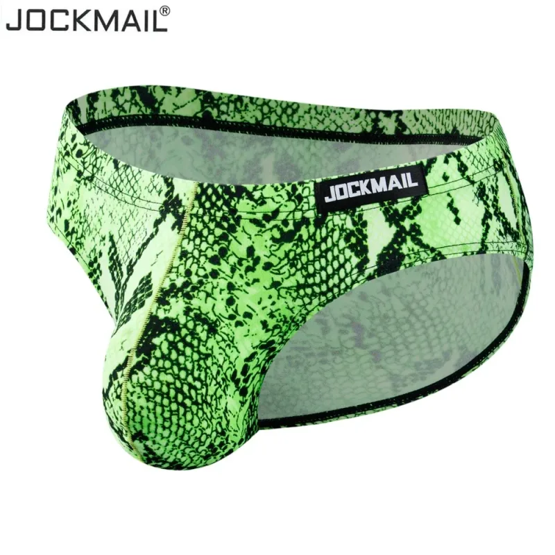 Jockmail Sexy Men Bikini Brief Underwear Leopard Grain Penis Pouch Jockstrap G-strings Thong Cuecas Gay Male Panties Slip Homme — image 6
