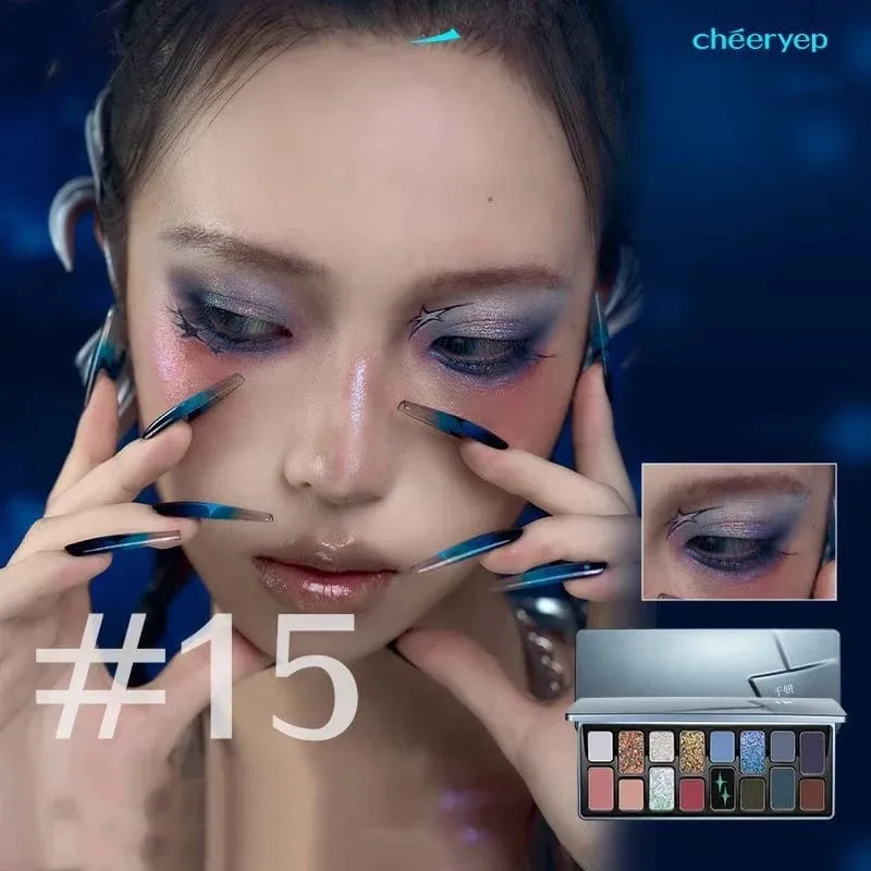 Cheeryep Σετ Μακιγιάζ Glitter Eye Shadow Palette Lip Stick Moisturize Lip Balm Mirror 6 τμχ Σετ Qianyan Kits για γυναίκες όλα σε ένα