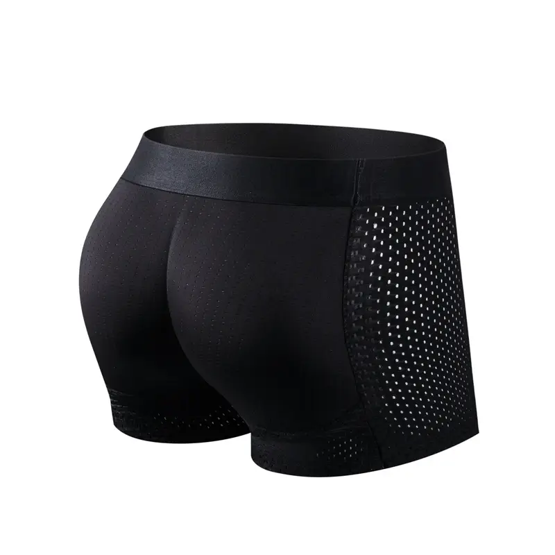 Men Trunks Built-in Fake Butt Hip Lifter Enhancer Shorts Boxer Briefs Padded Underwear Shapewear Underpants Nylon Breathable — image 4