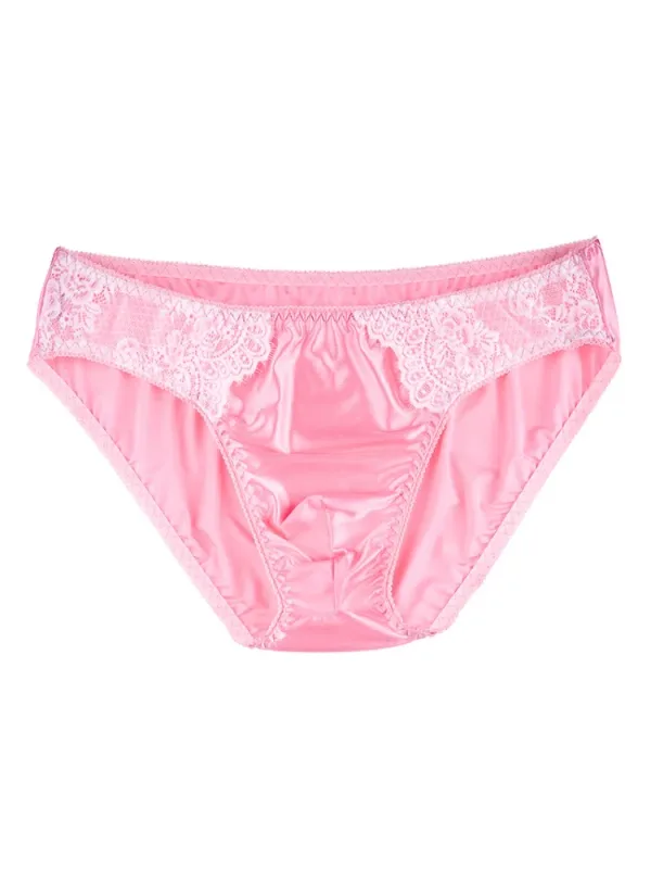 Slip Sexy pour hommes, confortable, sain, élastique, pochette souple, taille moyenne, sous-vêtements purs, dentelle brillante, sous-vêtements gai — image 20