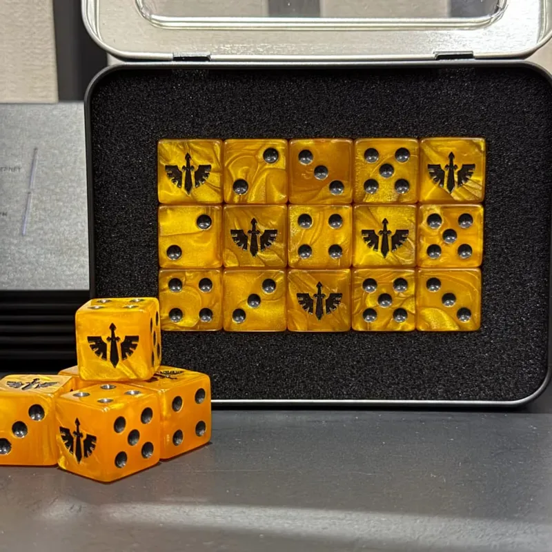 15PCS 16mm/0.63inch D6 Wargaming Dice Set for Tabletop Miniatures Game Damage Tracking Army Faction Themed Dice Tokens — image 24