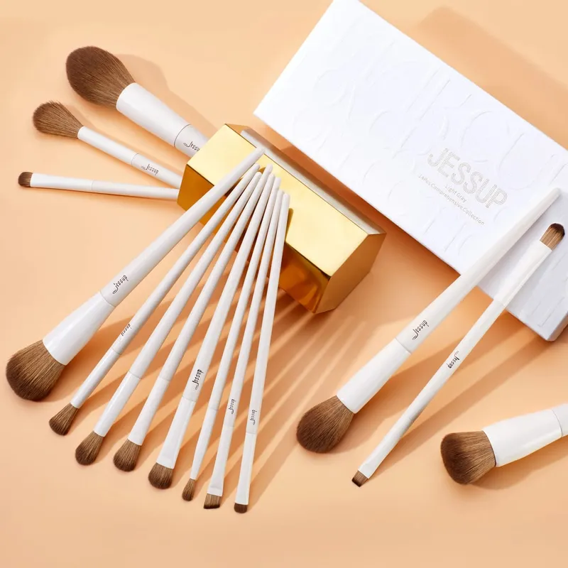 Jessup Trang Điểm 10-14Pc Bộ Cọ Trang Điểm Tổng Hợp Cọ Kem Nền Đường Viền Phấn Mắt Lót Pha Trộn Nổi Bật T329 — image 6