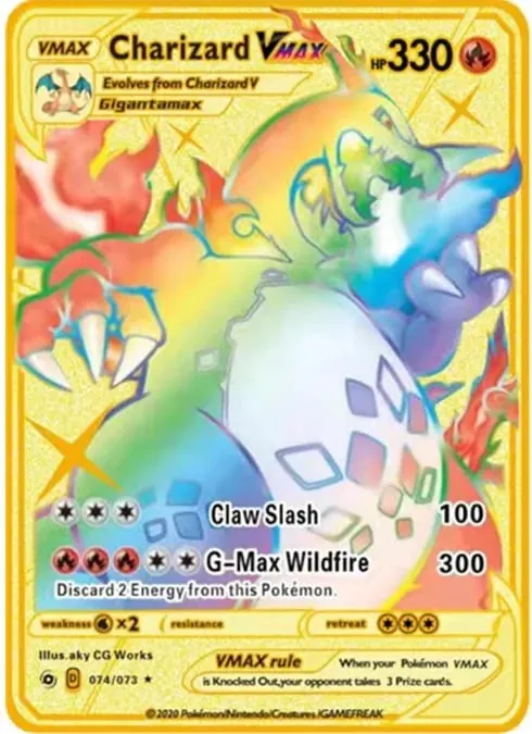 English Version Pokemon Metal Card Anime Figure Pikachu Charizard Mewtwo Battle Trading Game Collection Cards Model Toy Gifts — image 15