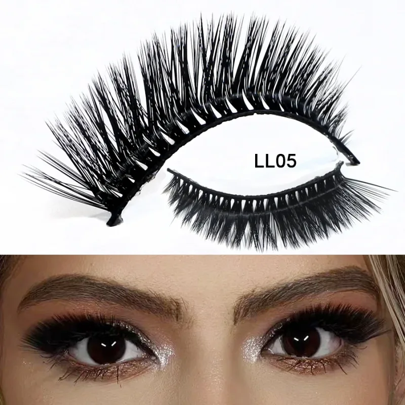 RED SIREN L Shape Cat Eye Lashes New Design Wispy Natural Mink Lashes Korean Makeup Eyelash