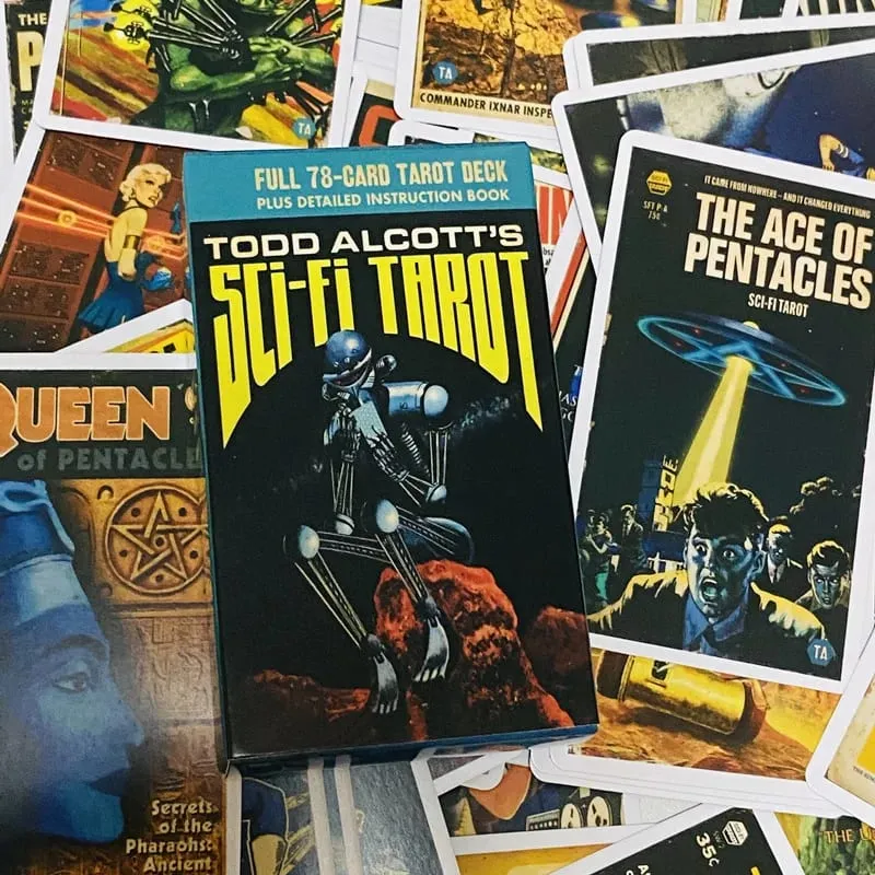 Todd Alcott's Sci-Fi Tarot Cards A 78 Divination Deck English Versions Edition Oracle Board Playing Table Game For Party — image 1