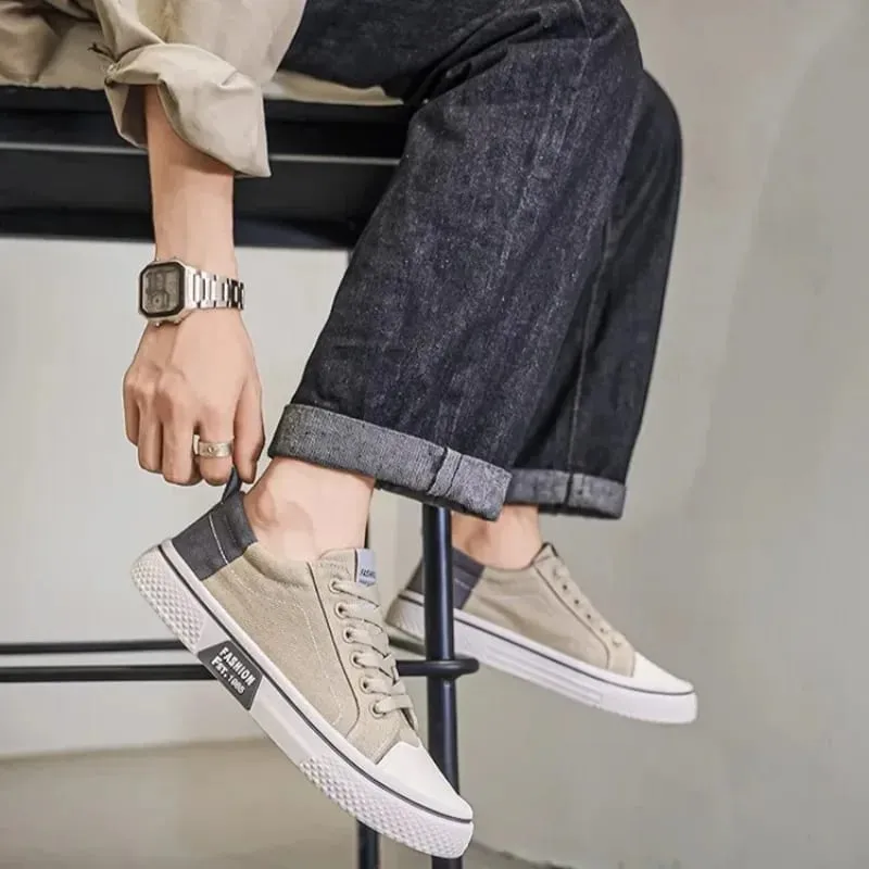 Chaussures de skateboard polyvalentes et respirantes pour hommes, chaussures de sport décontractées à fond souple, tendance, en toile, tailles 37 à 48, nouvelle collection — image 4