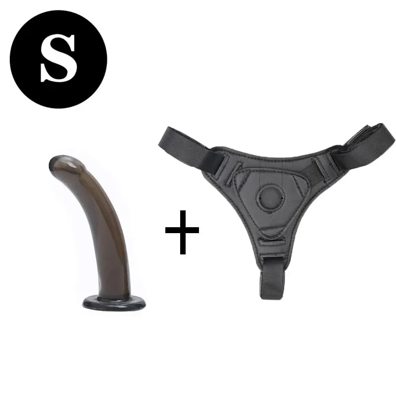 Lesbisk Realistic Strapon Dildo Trusser Strap-on Sele Bælte med Silikone Anal Plug Sugekop til Kvinder Gay Sex Legetøj