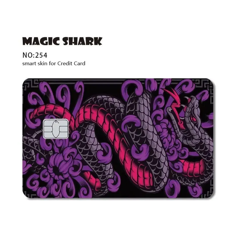 Magic Shark Dog Meme Hunter Snake Stonks 3M 무광택 PVC 전면 스티커 필름 커버 스킨 은행 직불 신용 카드 — image 18