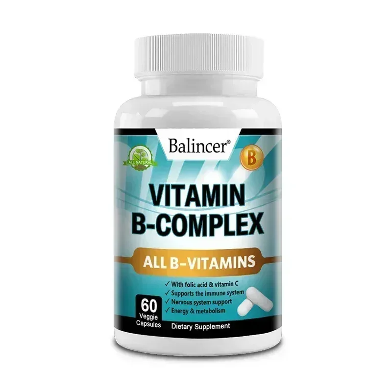 Vitamin B Complex Supplement Containing Folic Acid and Vitamin C Supports Energy Immune Health Antioxidant Supplement — image 9