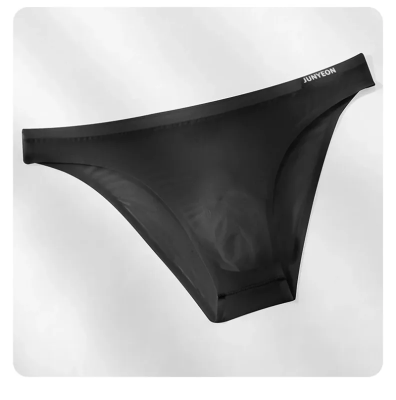 Bezešvé rychleschnoucí pánské kalhotky spodní prádlo Jednobarevné ledové hedvábí Ultratenké spodky Sexy prodyšné 3D pouzdro Kalhotky Spodní prádlo — image 23