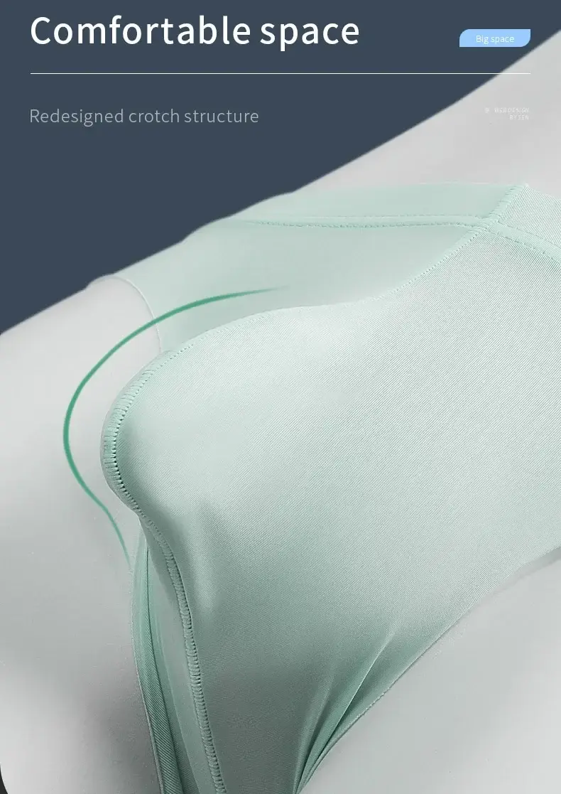 1 Uds. Ropa interior de seda helada de cintura baja para hombre, pantalones triangulares con encanto de verano, ropa interior cómoda y transpirable para hombre — image 7