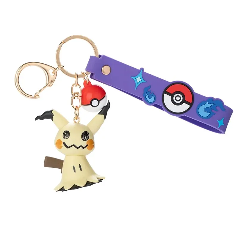 Original Pokemon Pikachu Schlüsselanhänger Gengar Morpeko Cubone Snorlax Mimikyu Anime Action Figur Spielzeug Schlüsselanhänger Duft Anhänger Geschenk — image 15
