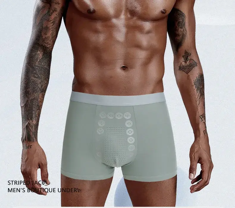 Pantaloni da massaggio boxer autunno inverno da uomo comodi e traspiranti energetici con pantaloni a quattro angoli ad angolo piatto a vita media — image 6